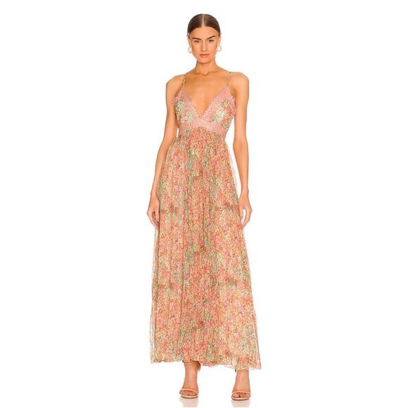 Rococo Sand Floral Maxi Dress, Revolve* Multicolor, NWT, Size XS - Picture 2 of 12